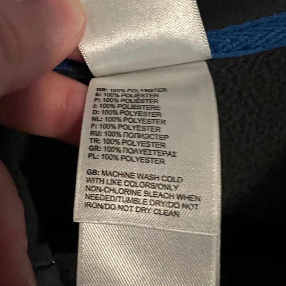 The North Face Gray, Black and Blue‎ Zip-Up Hoodie